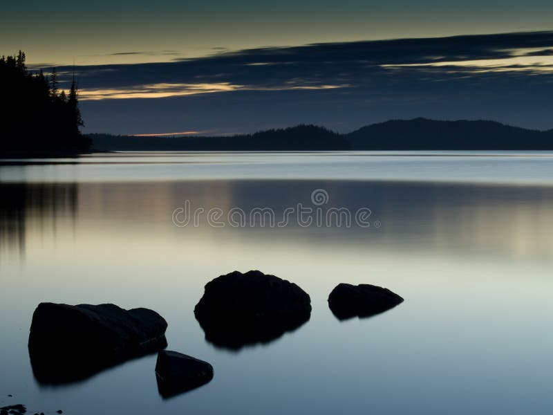Lake Sunset. royalty free stock image