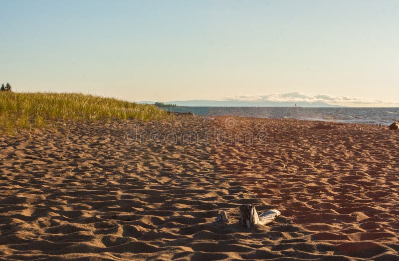 Lake Superior at Ontonagon, Michigan in Summer Stock Photo Image of