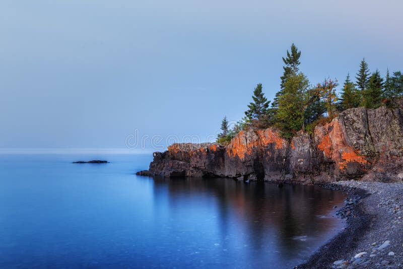 Lake Superior Outcropping stock photo