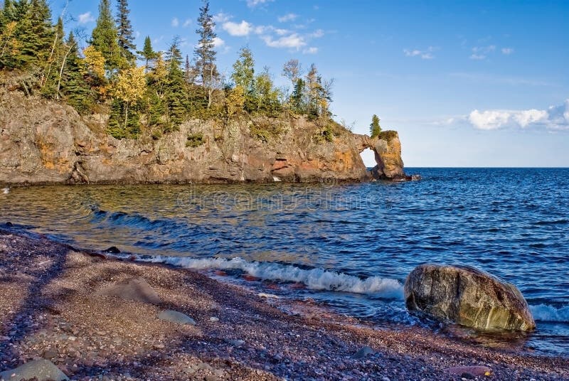 Lake Superior Shoreline, Arch Stock Photo Image of lake, park 18985332