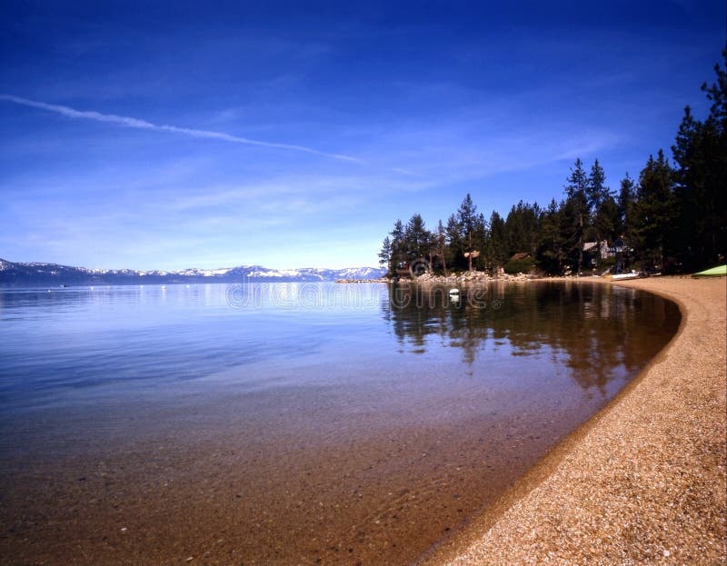 LAKE TAHOE stock photo. Image of blue, peaks, snow, calm 1431952