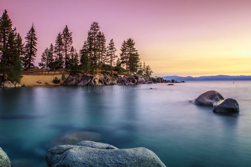 Lake Tahoe at sunset