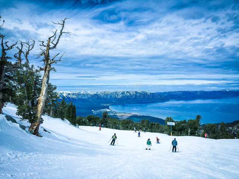Lake Tahoe in winter stock photography Lake Tahoe in winter stock photography