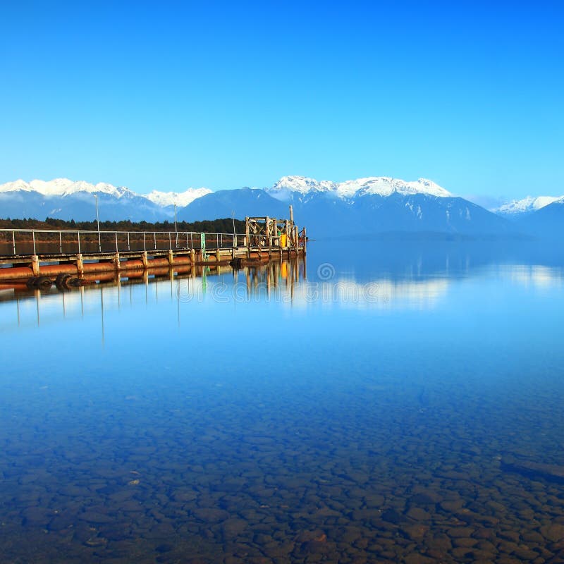 Lake Te Anau, New Zealand royalty free stock photo