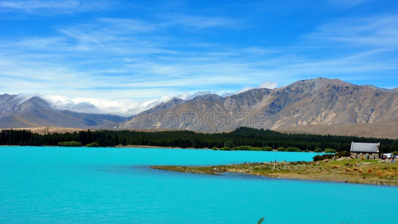 Lake Tekapo and The Church of Good Shepard.