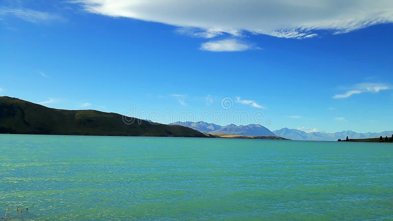 Lake tekapo in new zeeland turquoise water