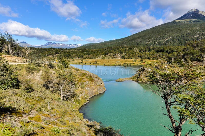 Lake, Tierra Del Fuego National Park, Ushuaia, Argentina Stock Image ...