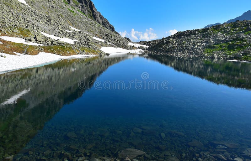 Lake Velke Zabie pleso. High Tatras, Slovakia