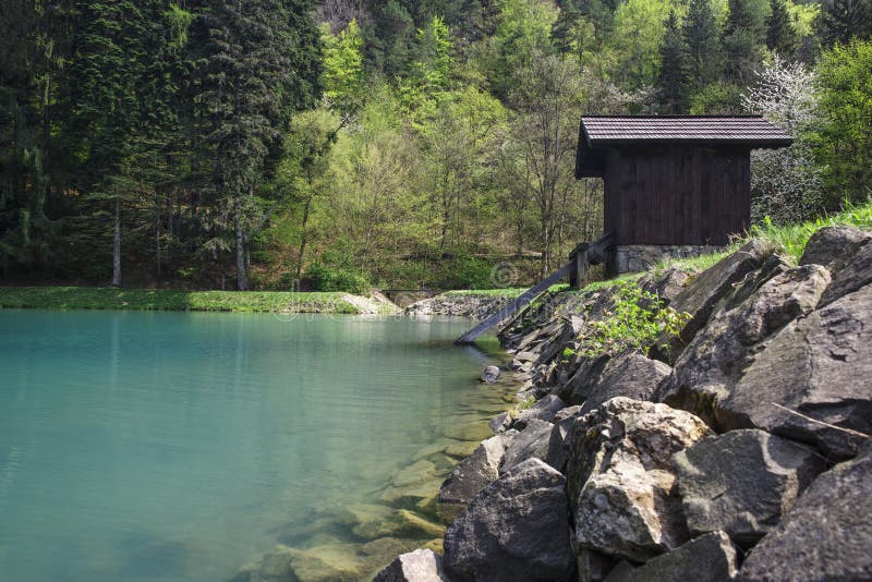 Lake Vodarenska in Banska Stiavnica