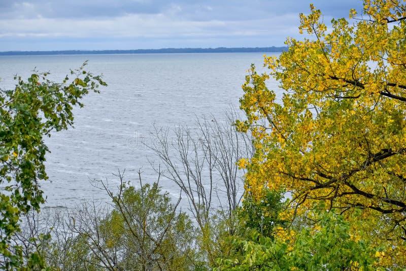 Lake Winnebago at High Cliff State Park, Sherwood, WI Stock Image