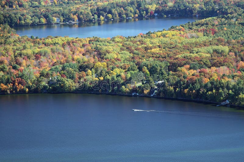 Lake Wissota autumn boating Wisconsin