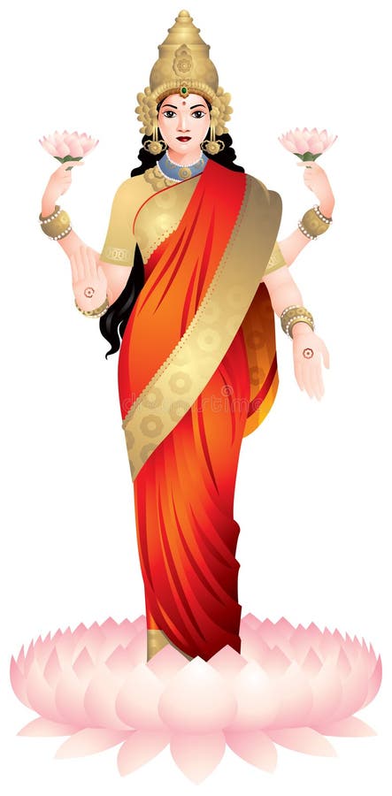 Lakshmi, la diosa hindú libre illustration Lakshmi, la diosa hindú libre illustration