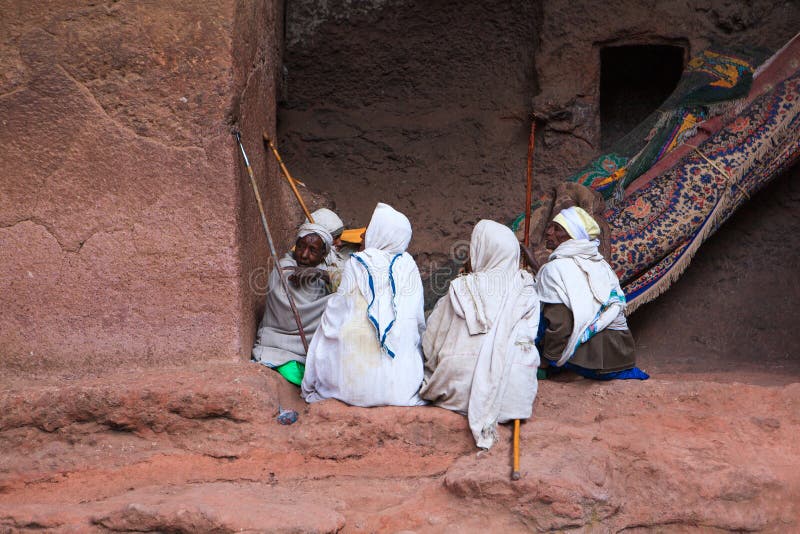 Christian piligrims in Lalibela