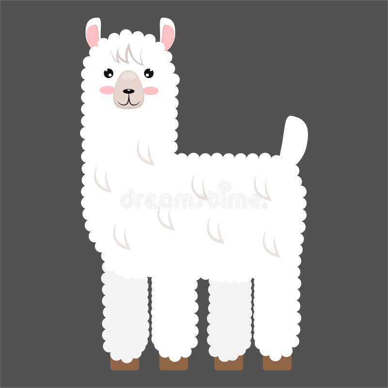 Lama Flat Animal Drawing for Children S Textiles, Postcards Stock Vector - Illustration of decoration, cartoon: 181077261 Lama Flat Animal Drawing for Children S Textiles, Postcards Stock Vector - Illustration of decoration, cartoon: 181077261