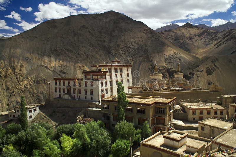 Lamayuru buddhist monastery in ladakh royalty free stock photos