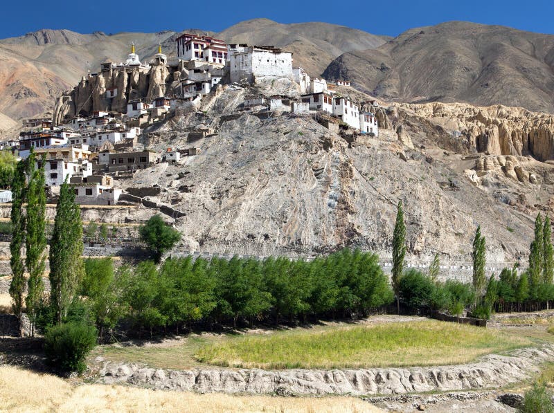 Lamayuru gompa - buddhist monastery in Indus valley - Ladakh royalty free stock photo