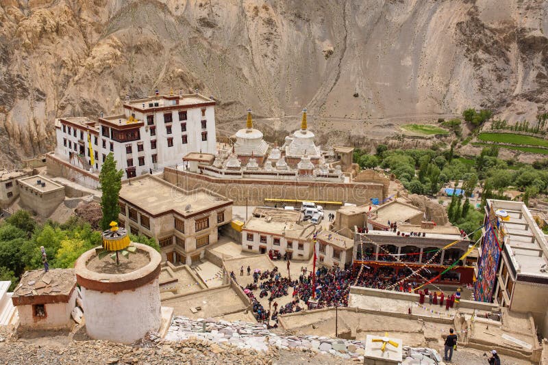 Lamayuru gompa tibetan buddhist monastery in Ladakh, India royalty free stock photos