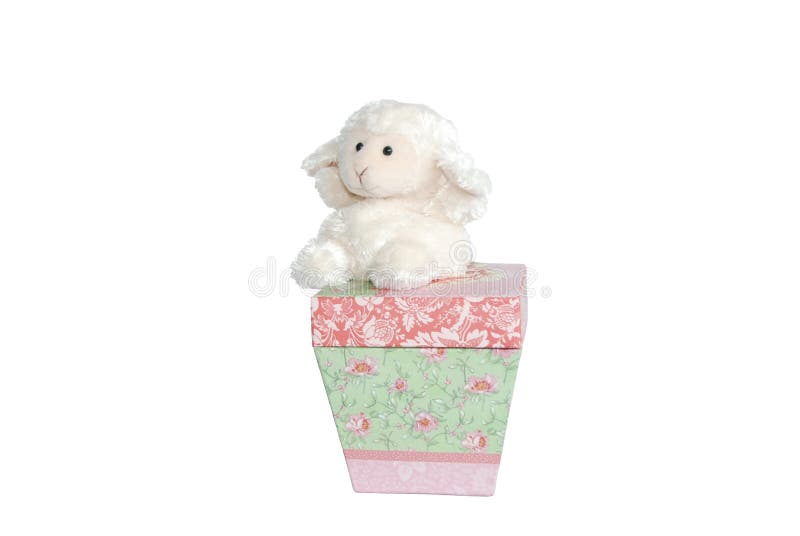 Lamb on the Box - Prepositional Phrases. Part of an educational series teaching about prepositions - illustrates on royalty free stock images Lamb on the Box - Prepositional Phrases. Part of an educational series teaching about prepositions - illustrates on royalty free stock images