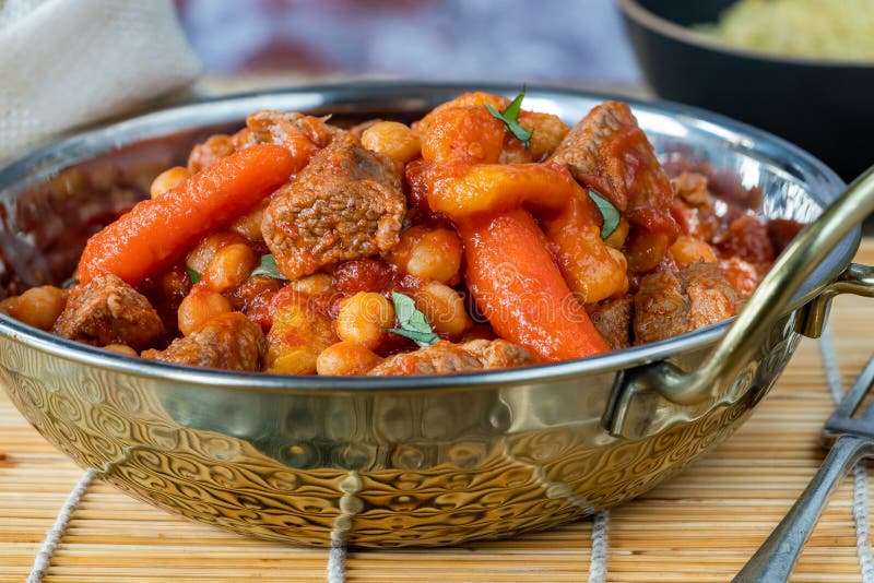 Lamb tajine stock image. Image of diet, meal, arabian 265263937