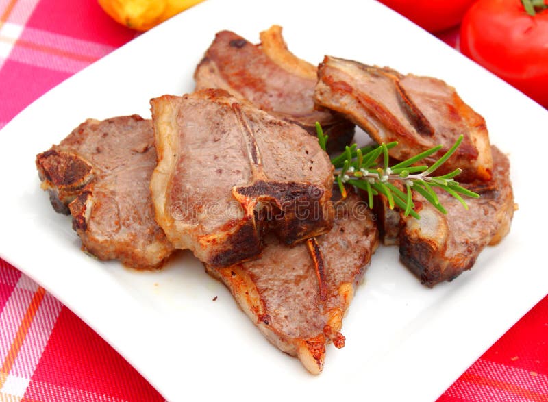 Lamb meat stock photo. Image of grilled, steak, spices 62888076