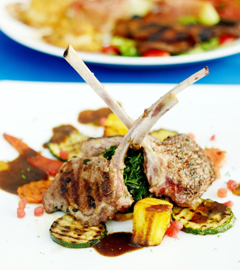 Lamb steak, Italian food stock image. Image of dish, cuisine 28427923