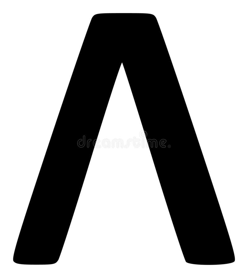 栅格lambda希腊符号平整图标 皇族释放例证