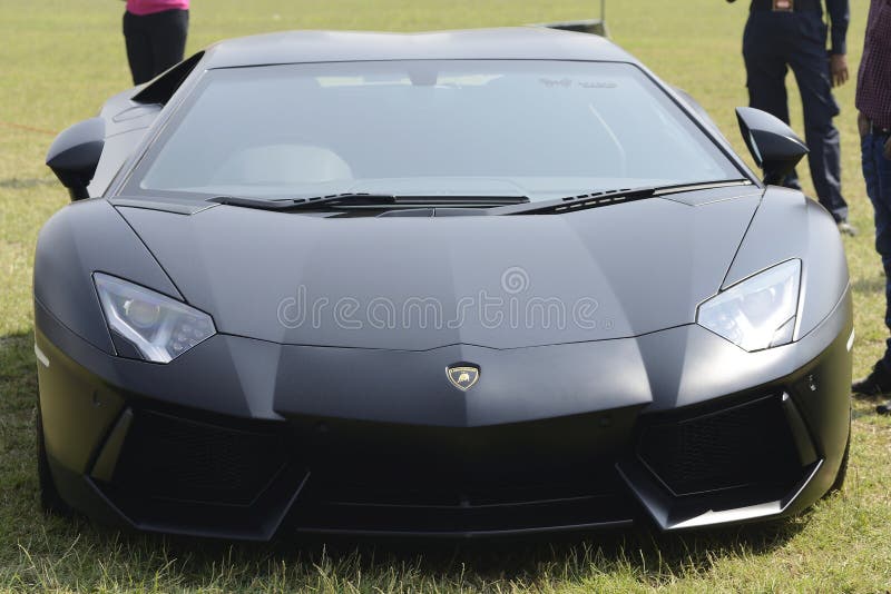 黑Lamborghini Aventador 库存图片 黑Lamborghini Aventador 库存图片