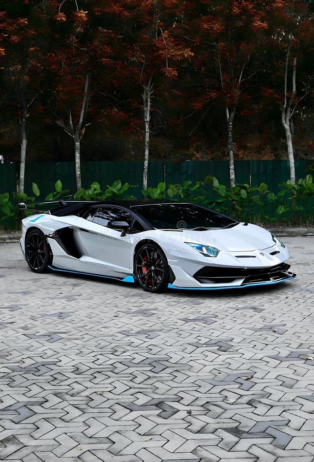Aventador S 6.5 Lp 7404 Color White Year 2017 Editorial