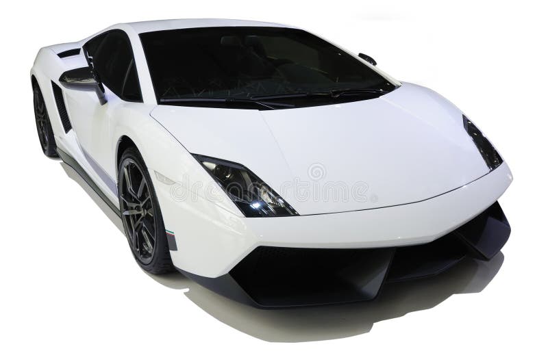 Sport car White lamborghini, Gallardo LP 570-4 Superleggera. Sport car White lamborghini, Gallardo LP 570-4 Superleggera