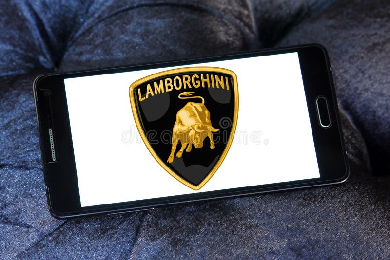 Lamborghini car logo editorial photo. Image of popular - 76902611