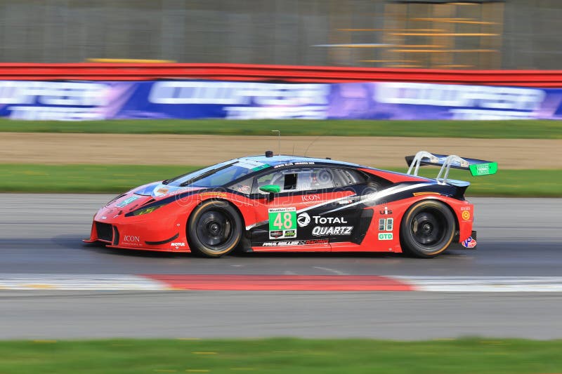Lamborghini Huracan GT3 Racing royaltyfri fotografi