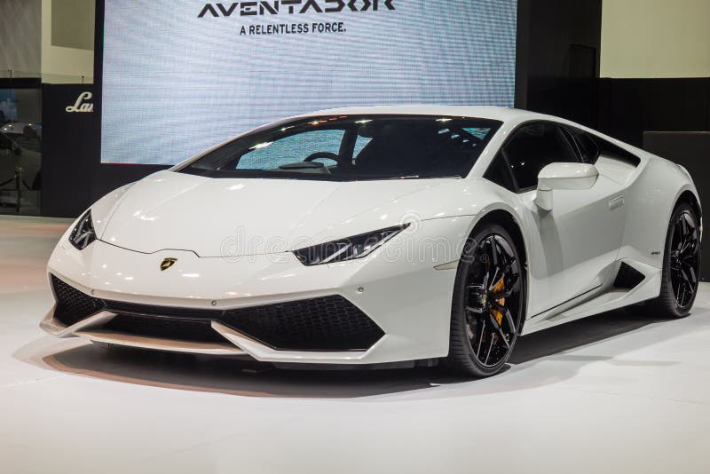 : Lamborghini Huracan, supercar d'entrée de gamme, montré dans Thaïlande t photo stock : Lamborghini Huracan, supercar d'entrée de gamme, montré dans Thaïlande t photo stock