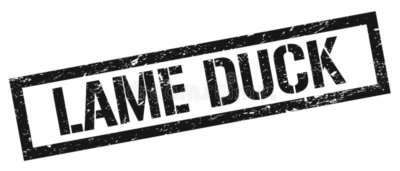 LAME DUCK black grungy rectangle stamp vector illustration