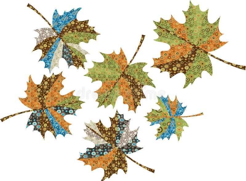 Lames d'automne d'érable illustration de vecteur