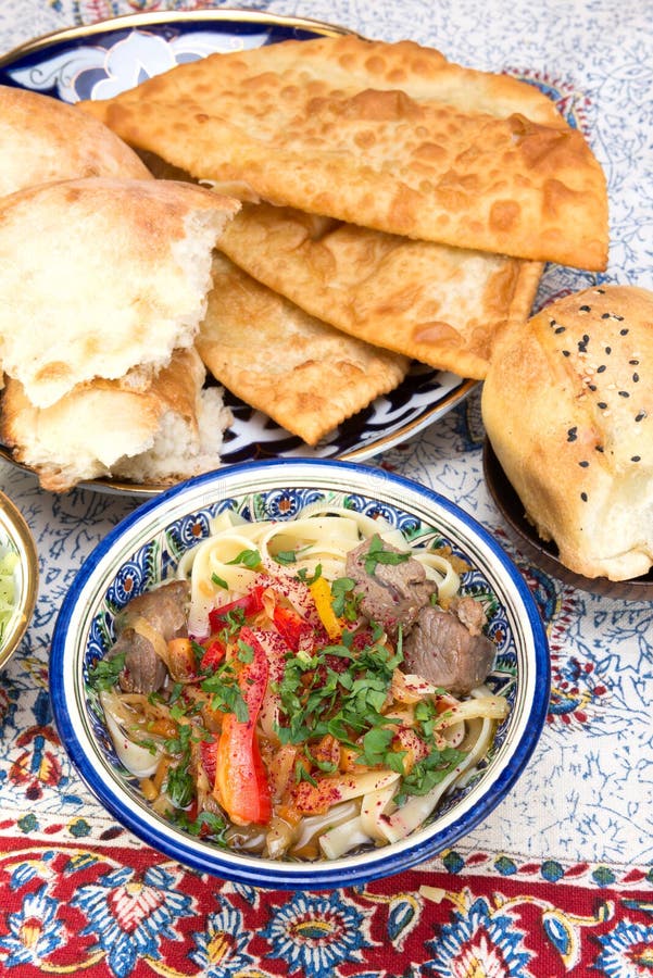 Noodles with Laghman Sauce stock image. Image of dinner - 76702957
