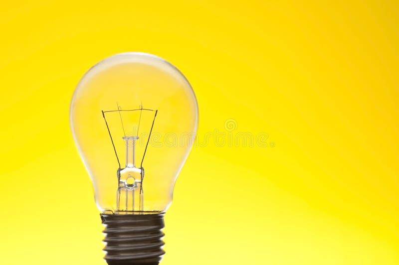 Lamp as yellow background