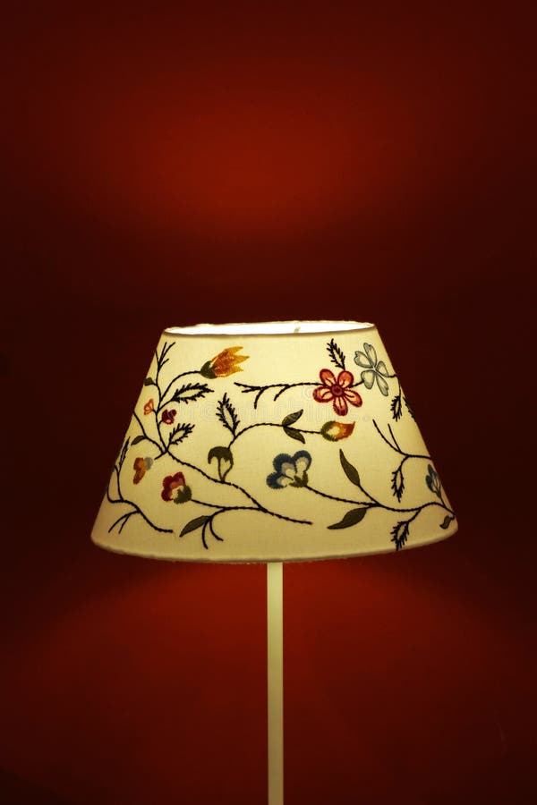 Lamp with colorful pattern stock image