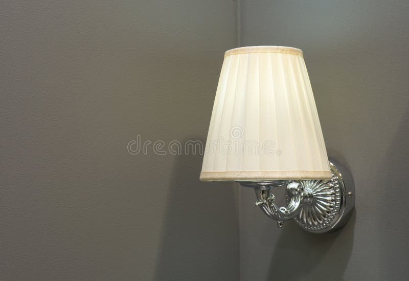 Lamp mounted on the wall stock image. Image of illumination 90874147