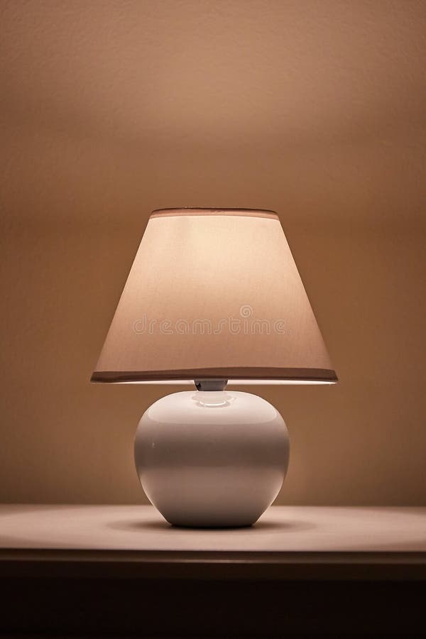 Lamp On A Nightstand Stock Photo Image Of Lampshade 181545062