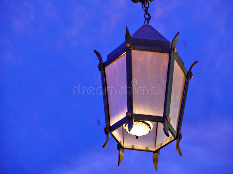 Lamp post lighted stock photo. Image of background, light 153736520