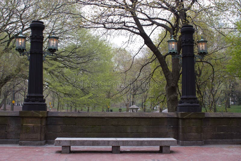 Lamp Posts, Central Park, NY Stock Photo Image of footpath, empty 26601266