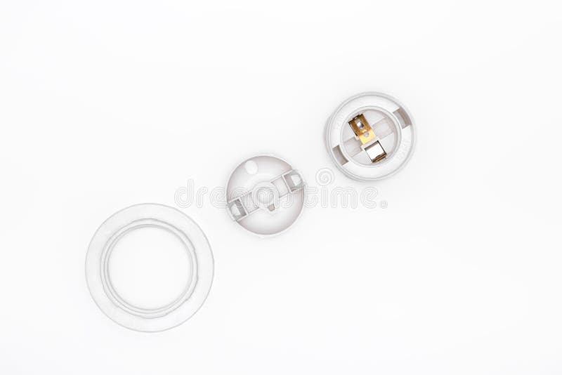 Lamp socket on a white background royalty free stock photos