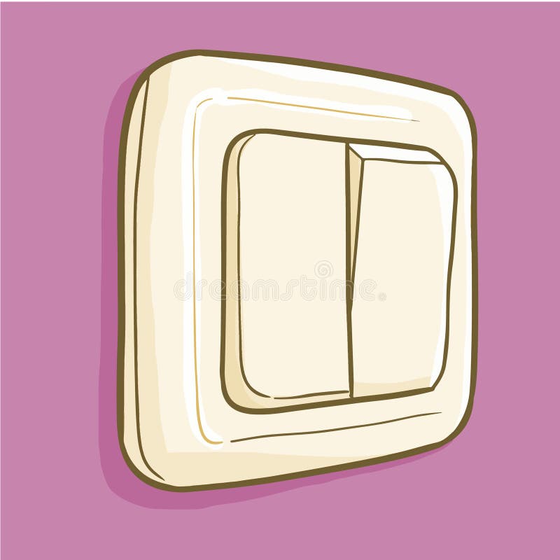 Lamp Switch Patch To the Purple Wall Stock Illustration Illustration