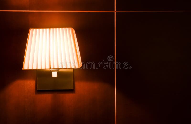 Lamp on wall royalty free stock image