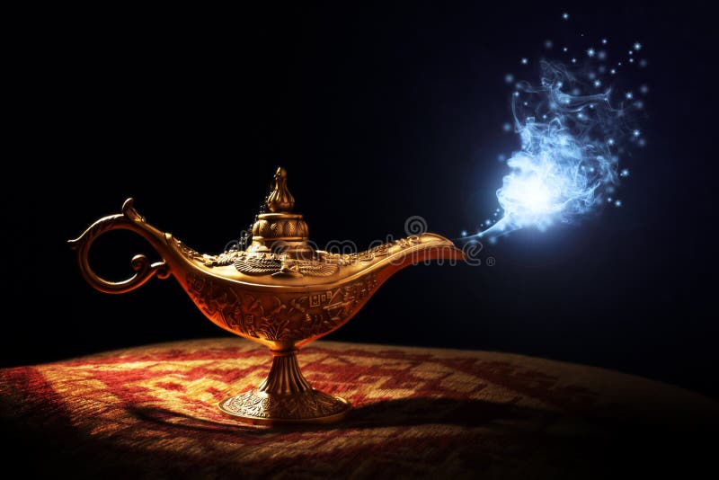 Lampada magica dei genii di Aladdins