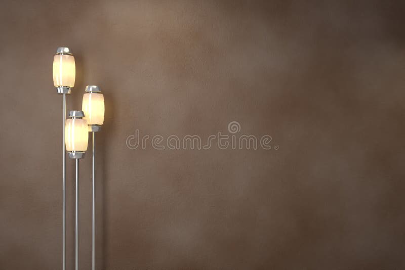 Lampade moderne. Illuminazione morbida illustrazione di stock