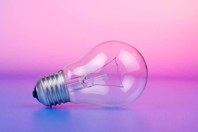 Light bulb on beautiful pastel background. Light bulb on beautiful pastel background