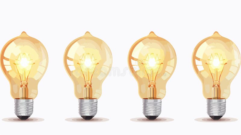Lampadina a incandescenza progettata in modo da simboleggiare idee e creatività. illustrazione vettoriale