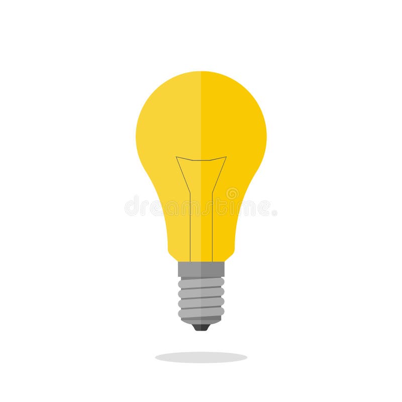 Lampadina su priorità bassa bianca isolata Simbolo dell'idea Illustrazione di vettore illustrazione di stock Lampadina su priorità bassa bianca isolata Simbolo dell'idea Illustrazione di vettore illustrazione di stock