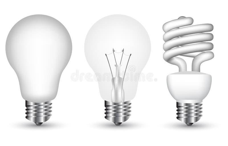 Collection of 3 light bulbs. Collection of 3 light bulbs